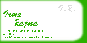 irma rajna business card